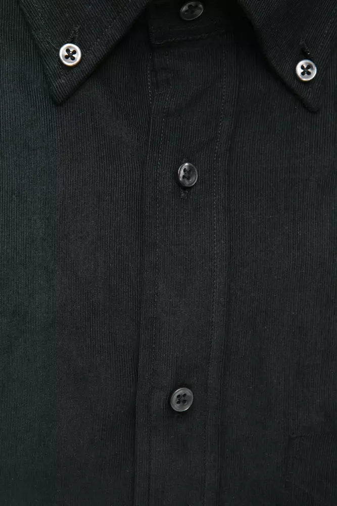 Robert Friedman Black Cotton Men's Shirt