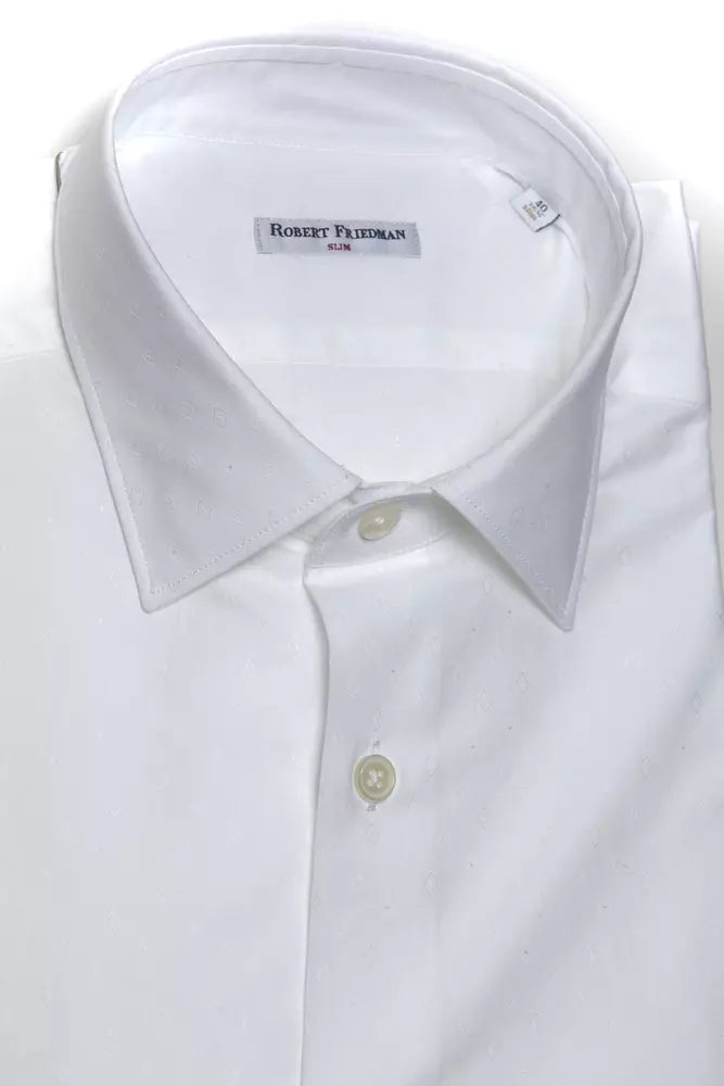 Robert Friedman White Cotton Men's Shirt