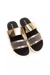 Péché Originel Gold Polyethylene Women Sandal
