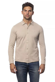 Verri Beige Cotton Men Shirt