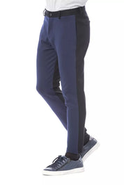 Verri Blue Viscose Men Pant