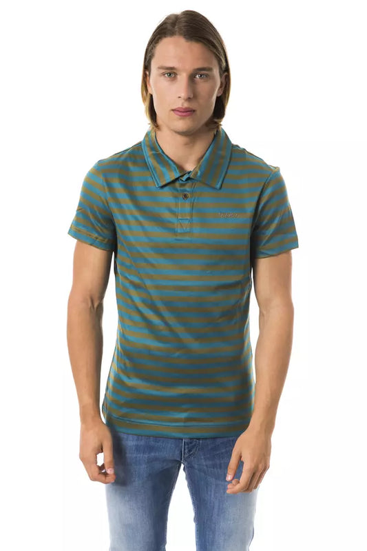 Green Cotton Men Polo