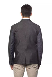 Verri Gray Cotton Men Blazer