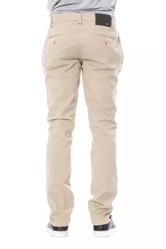 Verri Beige Cotton Men's Chino Pant