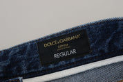 Dolce & Gabbana Chic Tattered Denim Pants for the Modern Man