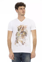 Trussardi Action White Cotton Men T-Shirt