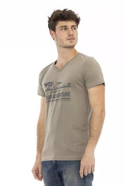 Trussardi Action Brown Cotton Men's T-Shirt