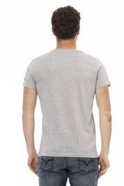 Trussardi Action Gray Cotton Men T-Shirt