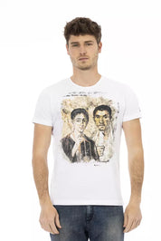 Trussardi Action White Cotton Men T-Shirt