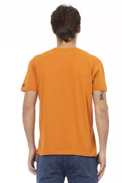 Trussardi Action Orange Cotton Men T-Shirt