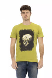 Trussardi Action Green Cotton Men T-Shirt