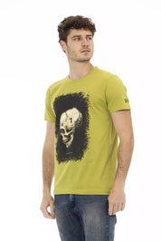 Trussardi Action Green Cotton Men T-Shirt