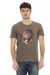 Trussardi Action Brown Cotton Men T-Shirt