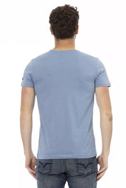 Trussardi Action Light Blue Cotton Men T-Shirt