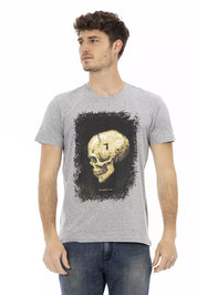 Trussardi Action Gray Cotton Men T-Shirt