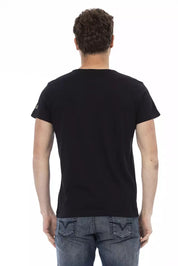 Trussardi Action Black Cotton Men T-Shirt