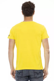 Trussardi Action Yellow Cotton Men T-Shirt