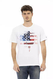 Trussardi Action White Cotton Men T-Shirt