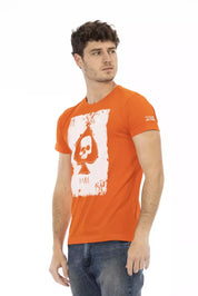 Trussardi Action Orange Cotton Men T-Shirt