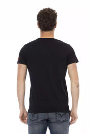 Trussardi Action Black Cotton Men T-Shirt