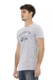 Trussardi Action Gray Cotton Men T-Shirt