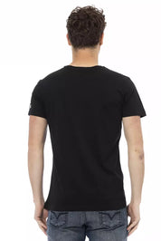 Trussardi Action Black Cotton Men T-Shirt