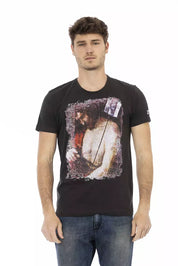 Trussardi Action Black Cotton Men T-Shirt