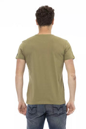 Trussardi Action Green Cotton Men T-Shirt