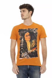 Trussardi Action Orange Cotton Men T-Shirt