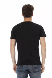 Trussardi Action Black Cotton Men T-Shirt