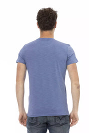 Trussardi Action Blue Cotton Men T-Shirt