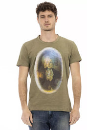 Trussardi Action Green Cotton Men T-Shirt