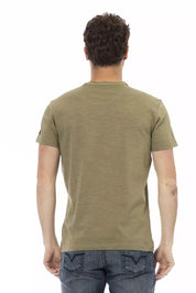 Trussardi Action Green Cotton Men T-Shirt