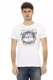 Trussardi Action White Cotton Men T-Shirt