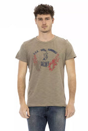 Trussardi Action Green Cotton Men T-Shirt