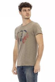 Trussardi Action Green Cotton Men T-Shirt