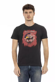 Trussardi Action Black Cotton Men T-Shirt