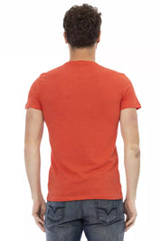 Trussardi Action Red Cotton Men T-Shirt
