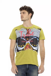 Trussardi Action Green Cotton Men T-Shirt