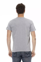 Trussardi Action Gray Cotton Men T-Shirt