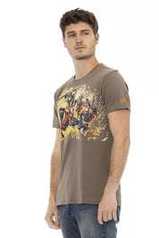 Trussardi Action Brown Cotton Men T-Shirt