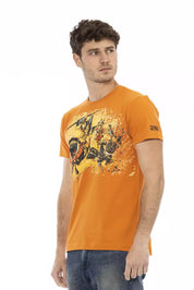 Trussardi Action Orange Cotton Men T-Shirt