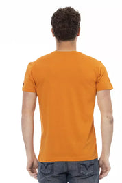 Trussardi Action Orange Cotton Men T-Shirt