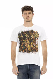 Trussardi Action White Cotton Men T-Shirt