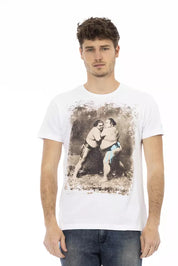 Trussardi Action White Cotton Men T-Shirt