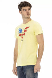 Trussardi Action Yellow Cotton Men T-Shirt