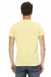 Trussardi Action Yellow Cotton Men T-Shirt