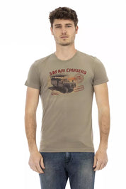 Trussardi Action Green Cotton Men T-Shirt