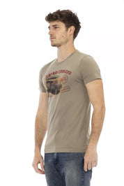 Trussardi Action Green Cotton Men T-Shirt