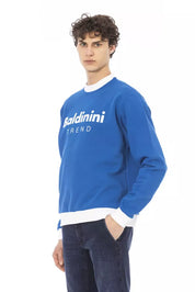 Baldinini Trend Blue Cotton Men Sweater